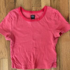 BDG Coral Ribbed Knit Top